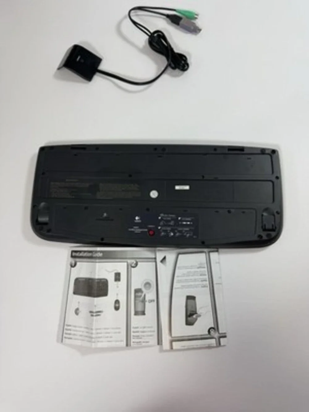 Logitech EX110 Wireless Keyboard Black w/ Receiver Tested Working USB